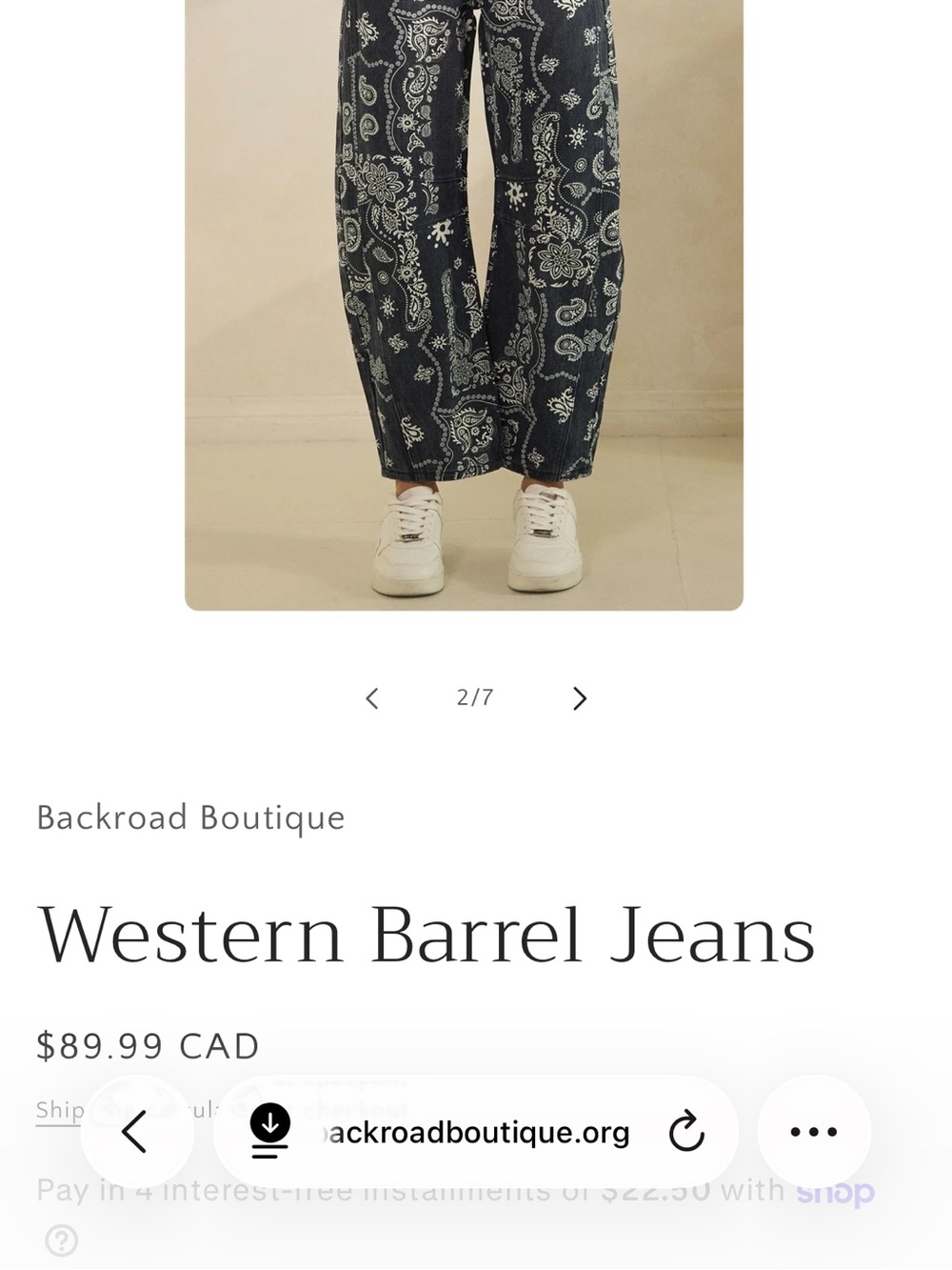 Black Paisley-Print Wide Leg Pants